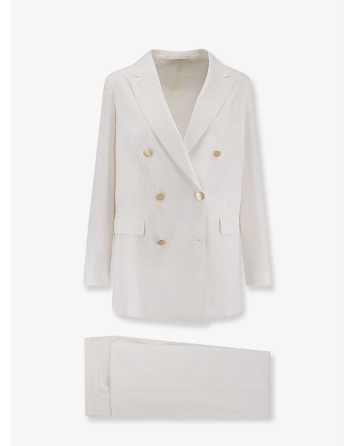 Tagliatore White Jasmine Linen Suit