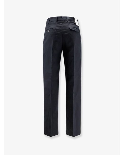 PT Torino Blue Michael Reworked Linen And Cotton Trousers for men