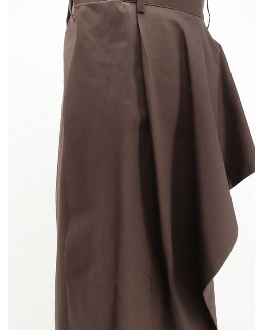 Loewe Brown Cotton And Silk Blend Trousers