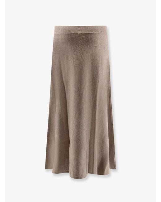 Lisa Yang Brown Torie Cashmere Skirt