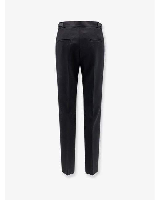 Max Mara Blue Mxmacino Stretch Virgin Wool Trousers