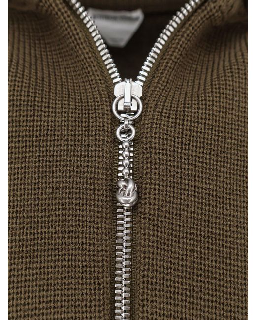 Bottega Veneta Green Wool And Cotton Cardigan for men