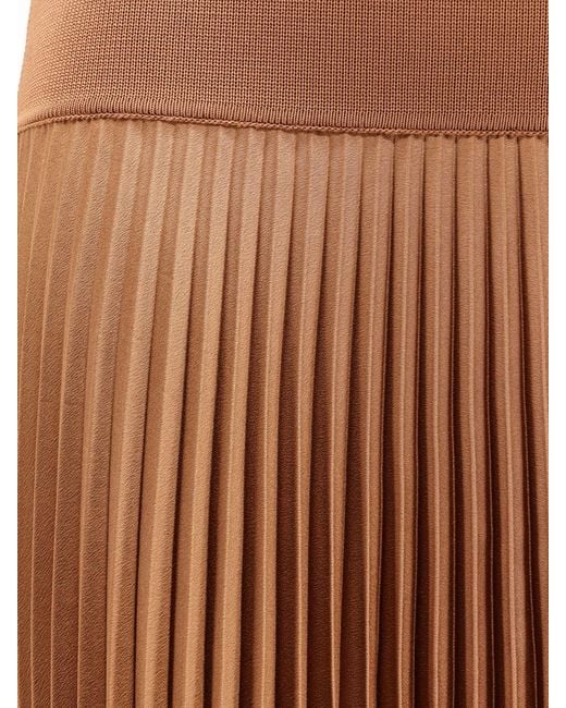Joseph Brown Pleated Skirt