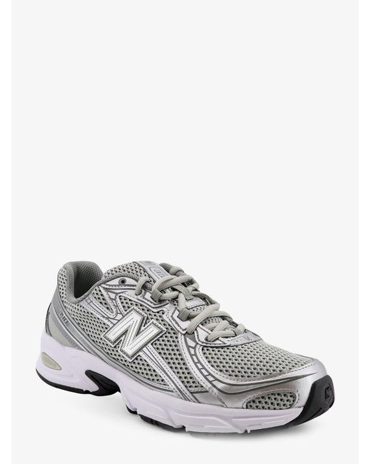 New Balance Gray 740 Mesh Sneakers With Iconic Contrasting Side Logo