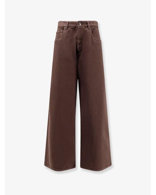 Brunello Cucinelli Brown The Relaxed Boyfriend Jean-Soft Barrel Leg