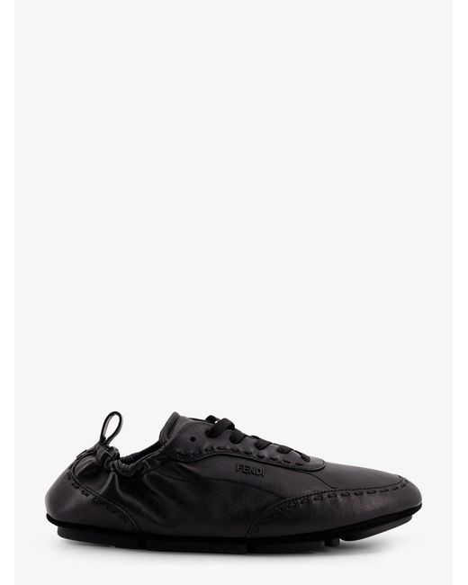 Fit Leather Sneakers-Uomo di Fendi in Black da Uomo