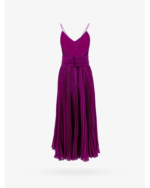 Max Mara Purple Closure With Zip Lined Dresses
