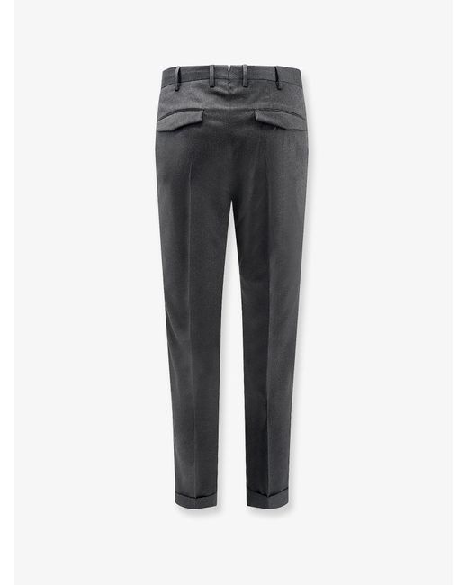 PT Torino Gray Style Stretch Wool Master Fit Trousers for men