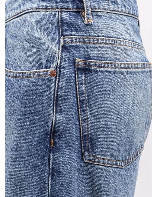 MM6 by Maison Margiela Blue Cotton Jeans With Numeric Signature Tag for men
