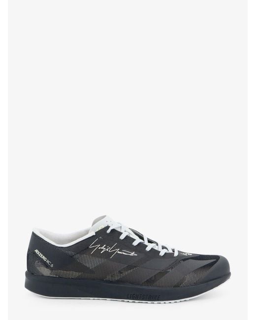 Y-3 White Mesh Sneakers With Embroidered Logo On The Side for men