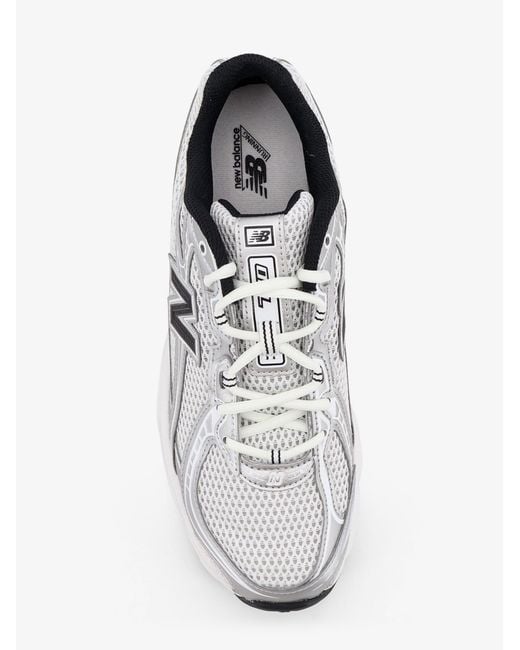 New Balance White 740 Mesh Sneakers With Iconic Contrasting Side Logo
