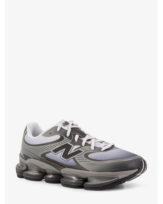 New Balance White Mesh Sneakers With Rubber Inserts for men