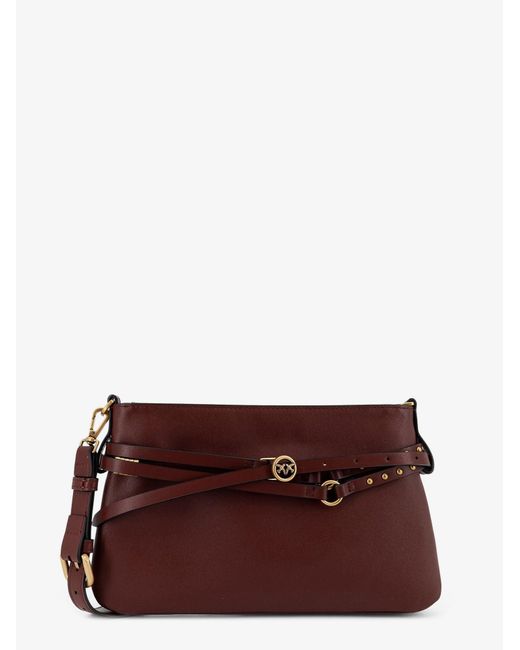 Pinko Brown Leather Belt Bag