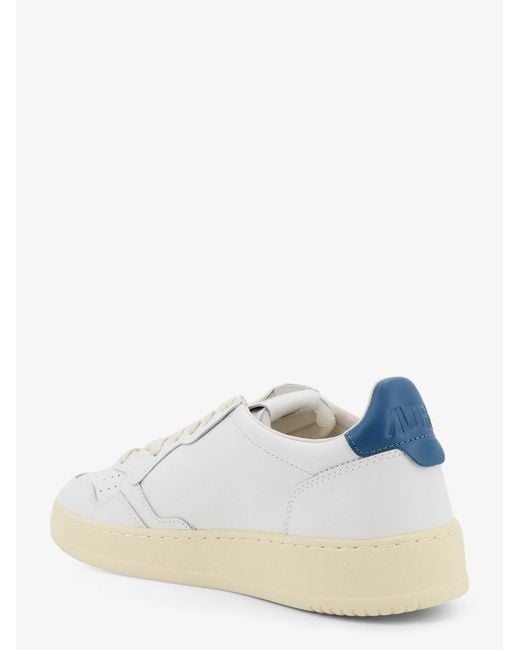 Autry White Medalist Leather Sneakers for men