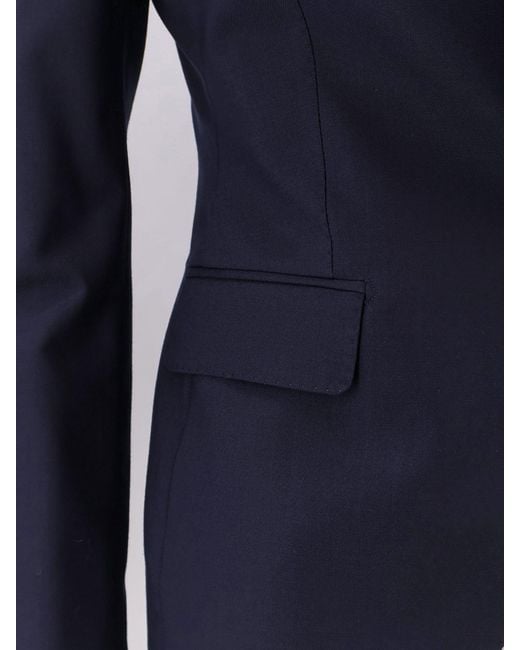 Tagliatore Blue Virgin Wool Blend Blazer