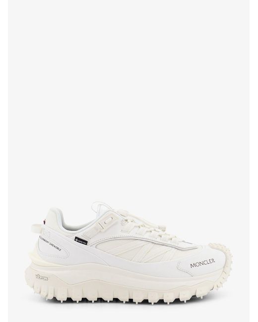 Moncler White Trailgrip Gtx Nylon And Leather Sneakers With Goretex Inserts for men