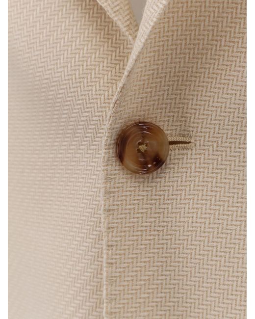 Lardini Natural Roma Pure Virgin Wool And Linen Blazer for men