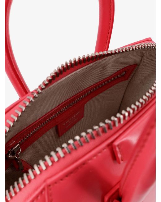 Givenchy Red Antigona Mini Leather Crossbody Bag