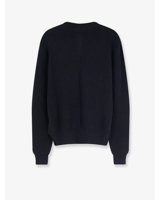 Rick Owens Blue Virgin Wool Sweater for men
