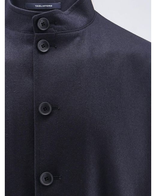 Tagliatore Blue Single-Breasted Loro Piana Fabric Blazer for men