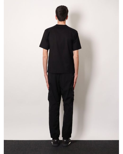 Fendi Black Cotton T-Shirt With Ff Detail for men