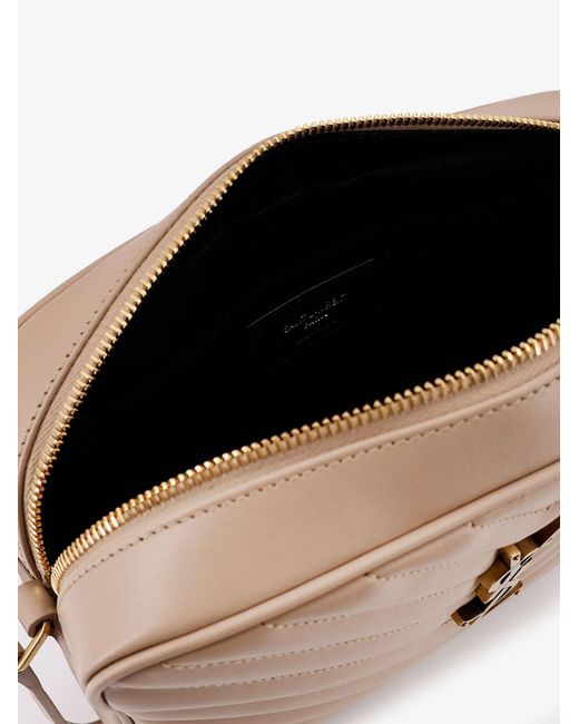 Saint Laurent Brown Quilted Leather Lou Camera Bag