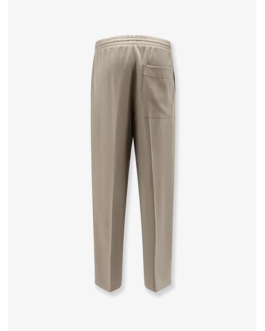 Bottega Veneta Gray Light Wool Trousers With Drawstring for men