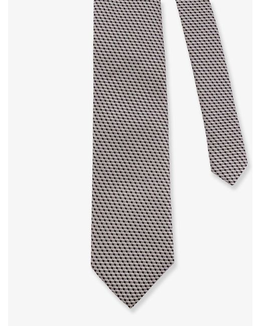 NUGNES 1920 Gray Silk Tie for men