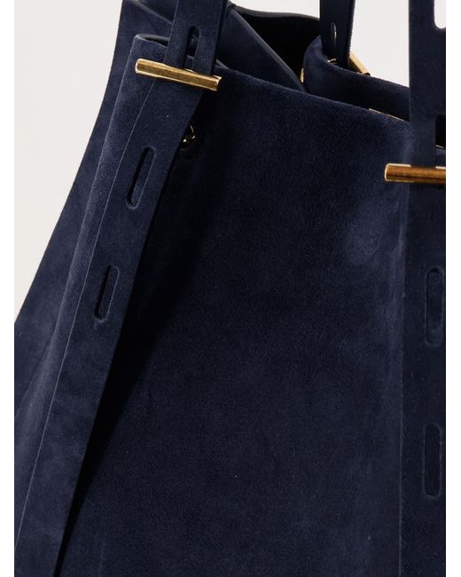 MINOBOSSI Blue Paula Suede Shoulder Bag