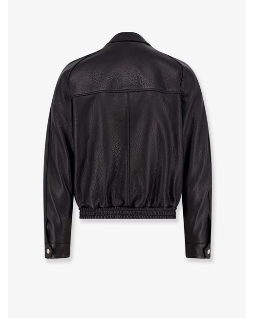 TONYWACK Black Vintage Leather Jacket for men