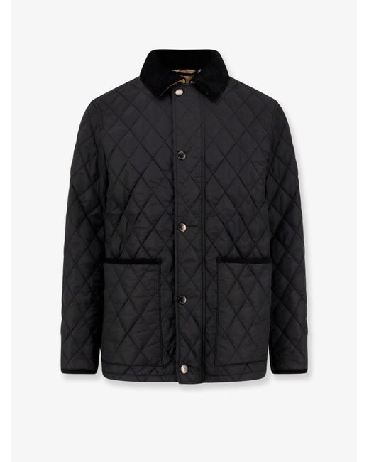 Burberry Black Haddington Quilted And Padded Jacket for men