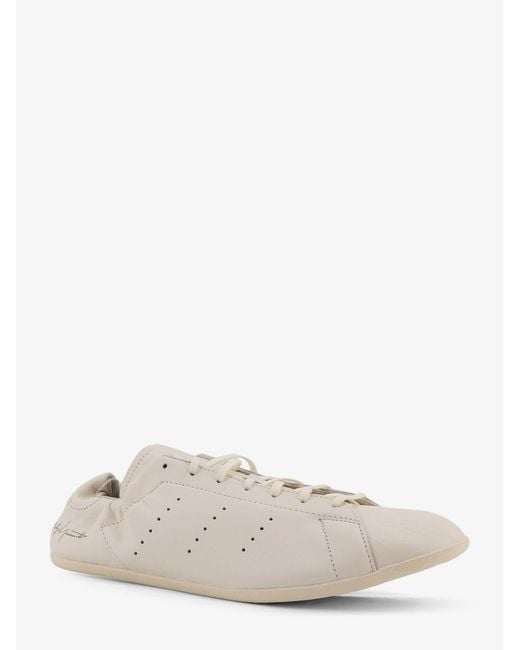 Y-3 White Sneakers Pelle for men