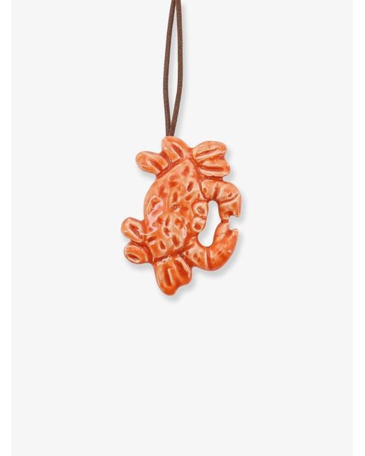 MATA STUDIO White Granchio Glazed Ceramic Necklace
