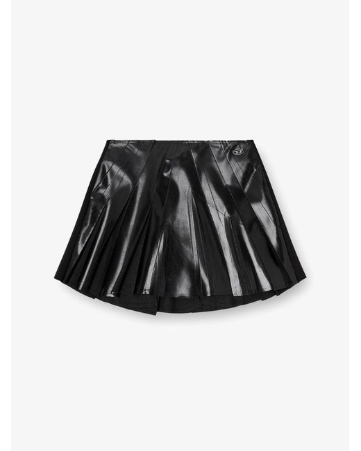 DIESEL Black O-Zirc--S1 Virgin Wool Blend Skirt