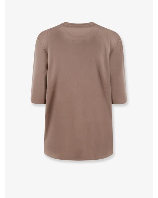 Rohe Brown Cotton, Modal And Silk Blend T-Shirt
