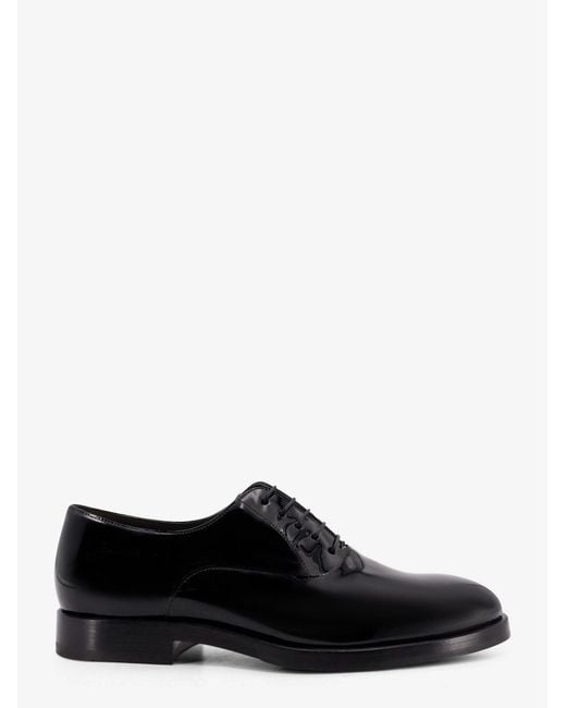 Brunello Cucinelli Black Oxford Patent Leather Lace-Up for men