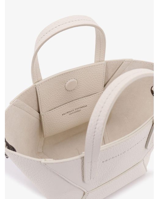 Brunello Cucinelli Natural Bc Duo Leather Crossbody Bag