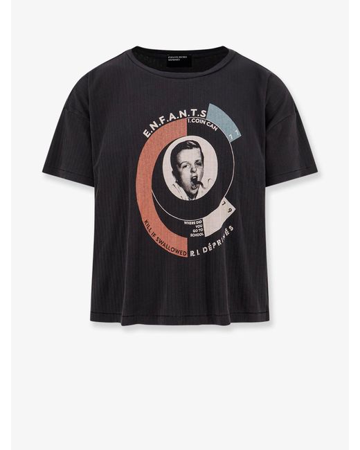 Tシャツ・カットソー ENFANTS RICHES DEPRIMES Cotton T-shirt with used effect Nero Enfants Riches Deprimes Used Effect Cotton T-Shirt in Black