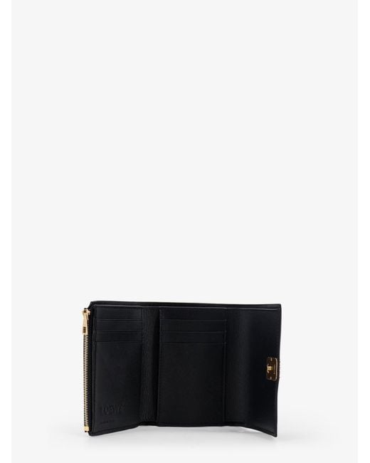 Loewe White Anagram Leather Wallet With Front Logo