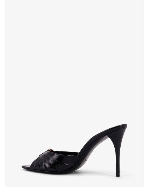 Saint Laurent Black Babylone 90 San Leather Sandals