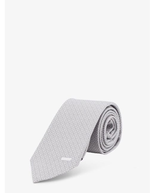 Gucci White Silk Tie for men