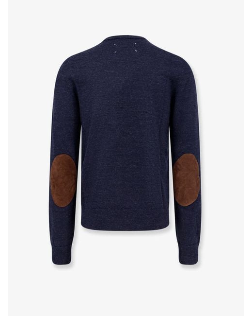 Maison Margiela Blue Wool Sweater for men