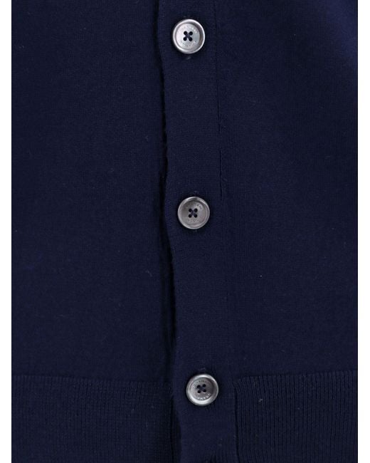 Bramani Cashmere Blue Wool Cardigan for men