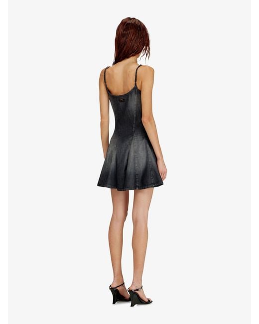 DIESEL Black Dresses Cotone Lyocell Modal