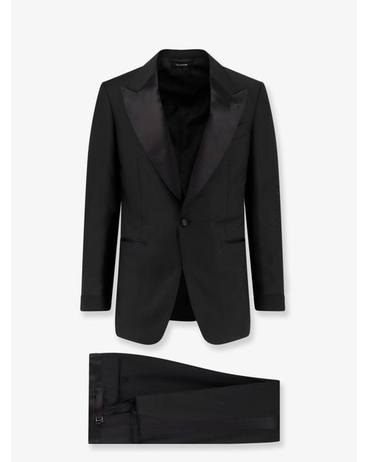 Tom Ford Black Shelton Stretch Wool Tuxedo for men