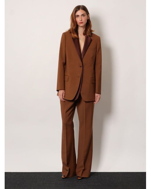Wool And Mohair Trousers-Donna di Fendi in Brown
