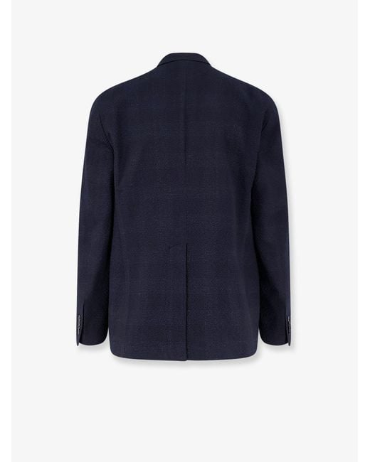 Tagliatore Blue Double-Breasted Stretch Virgin Wool Suit for men