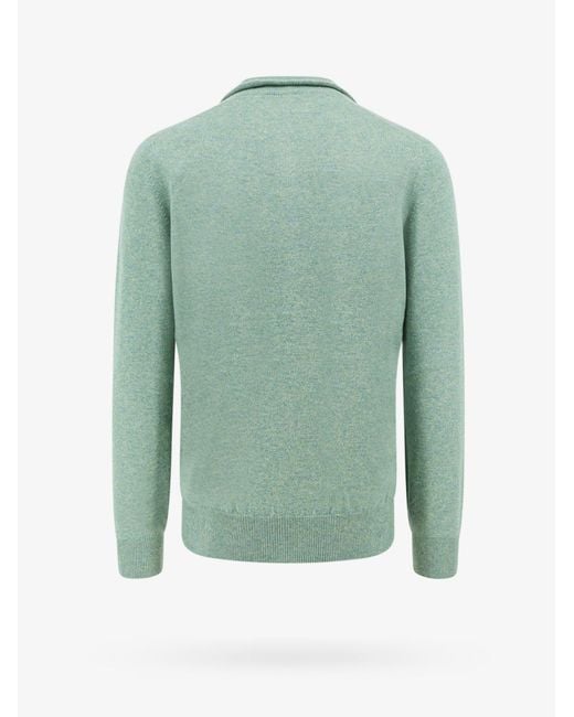 Brunello Cucinelli Green Cashmere Sweater for men