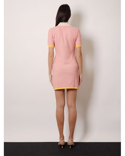 Fendi Cotton And Silk Blend Short Dress With All-Over Ff Motif in Pink | Lyst UK Fendi Cotton And Silk Blend Short Dress With All-Over Ff Motif in Pink | Lyst UK