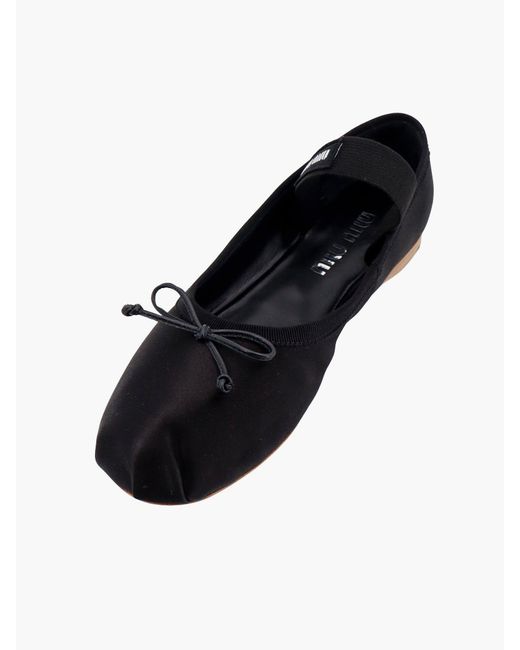 Miu Miu White Satin Ballerinas